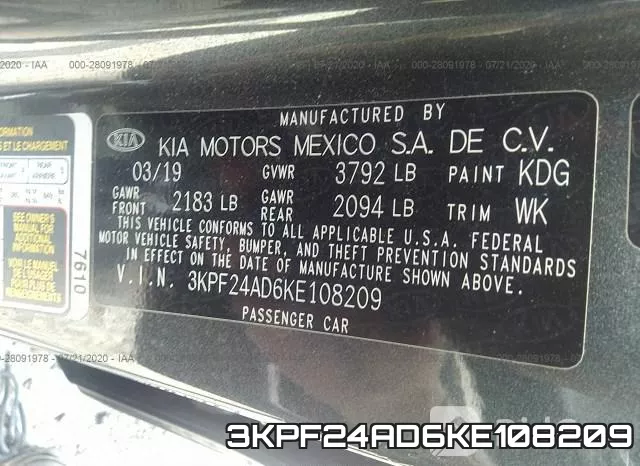 3KPF24AD6KE108209 фото 10