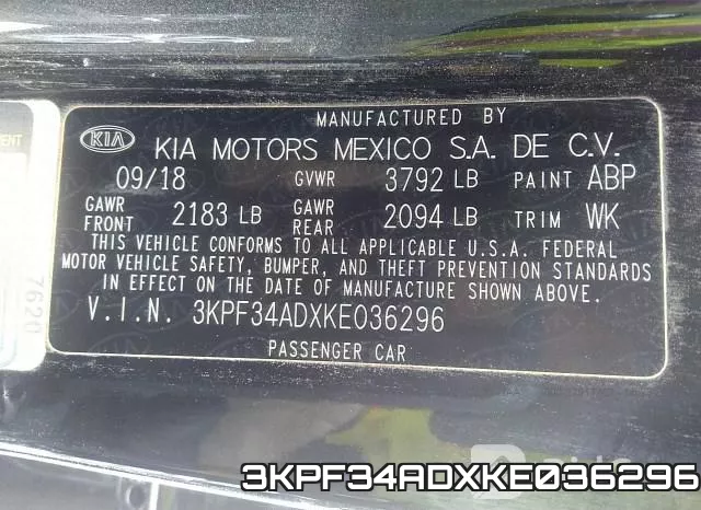 3KPF34ADXKE036296 фото 10