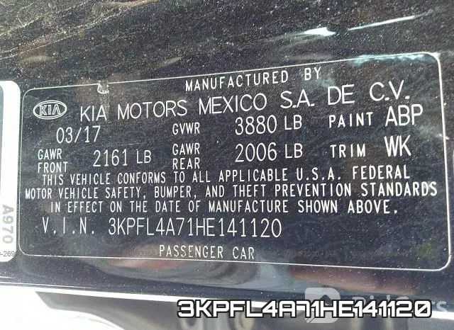 3KPFL4A71HE141120 фото 10