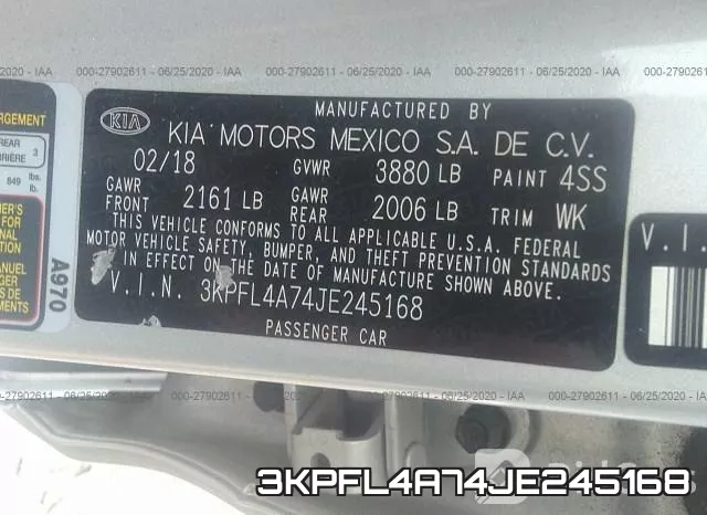 3KPFL4A74JE245168 фото 10