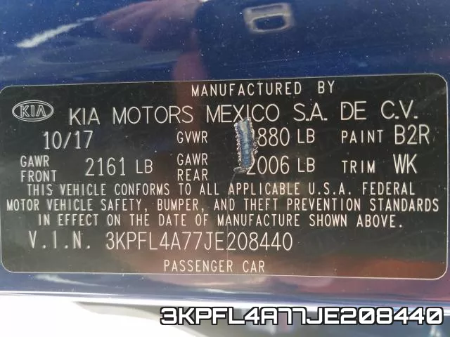 3KPFL4A77JE208440 фото 2