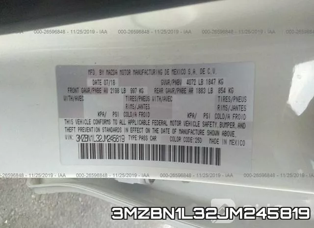 3MZBN1L32JM245819 фото 10