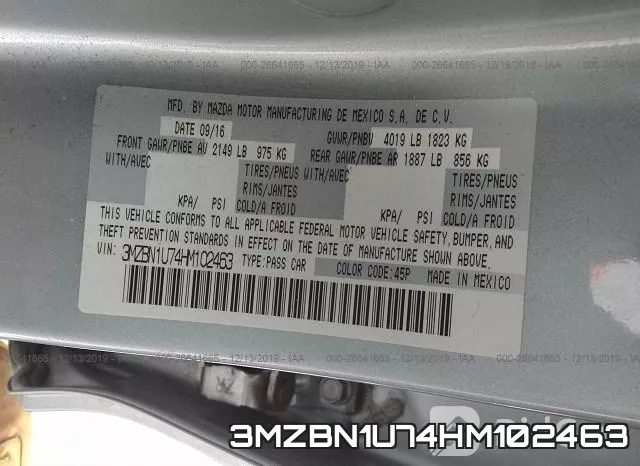 3MZBN1U74HM102463 фото 10