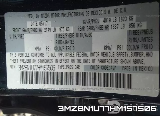 3MZBN1U77HM157506 фото 10