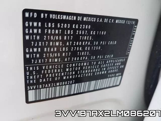 3VV1B7AX2LM086207 фото 2