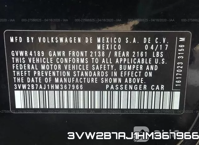 3VW2B7AJ1HM367966 фото 10