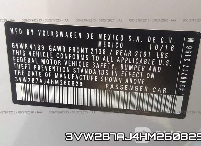 3VW2B7AJ4HM260829 фото 10