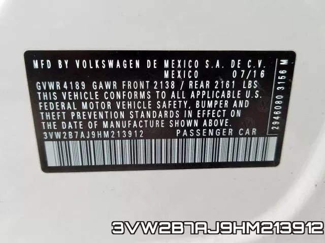 3VW2B7AJ9HM213912 фото 2