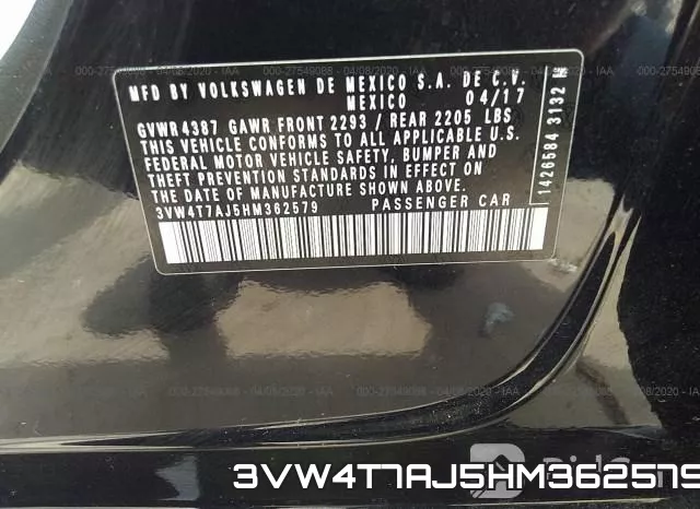 3VW4T7AJ5HM362579 фото 10