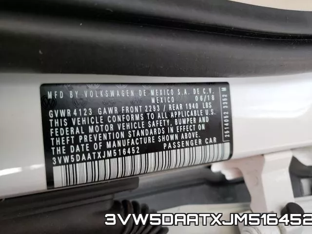 3VW5DAATXJM516452 фото 2