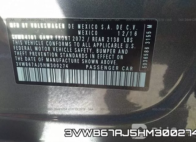 3VWB67AJ5HM300274 фото 10