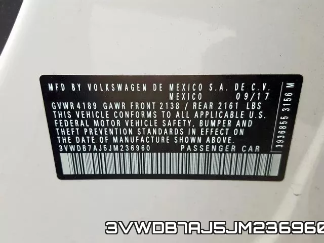 3VWDB7AJ5JM236960 фото 2