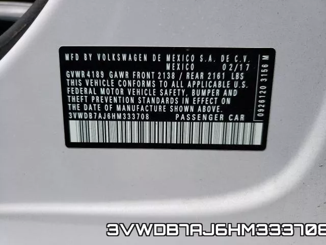 3VWDB7AJ6HM333708 фото 2