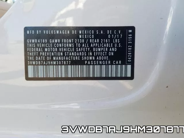 3VWDB7AJ9HM307877 фото 2