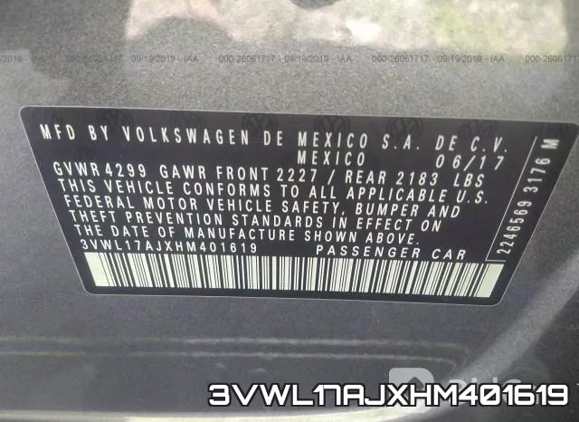 3VWL17AJXHM401619 фото 10