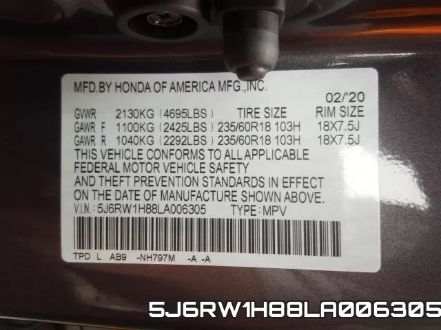 5J6RW1H88LA006305 фото 2