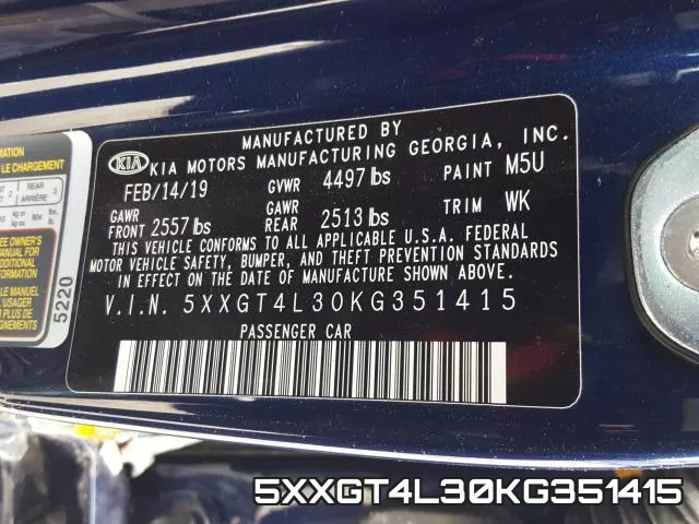 5XXGT4L30KG351415 фото 2
