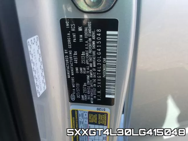 5XXGT4L30LG415048 фото 2