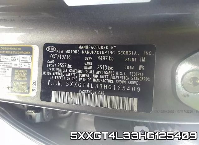 5XXGT4L33HG125409 фото 10