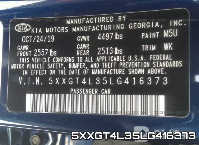 5XXGT4L35LG416373 фото 10