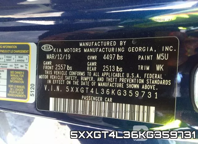 5XXGT4L36KG359731 фото 10
