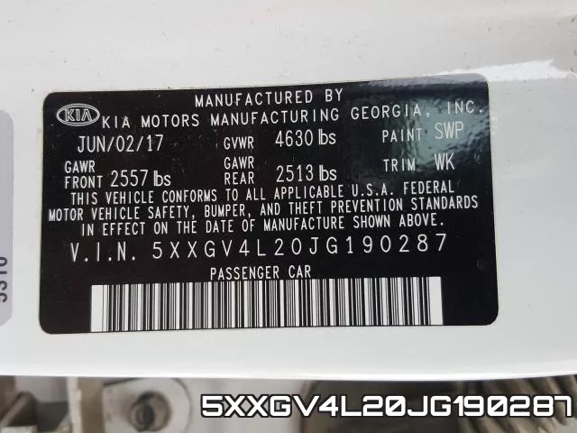 5XXGV4L20JG190287 фото 2
