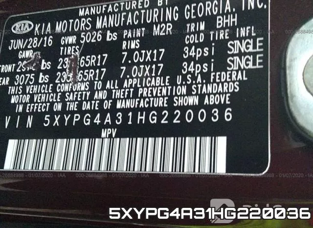 5XYPG4A31HG220036 фото 10