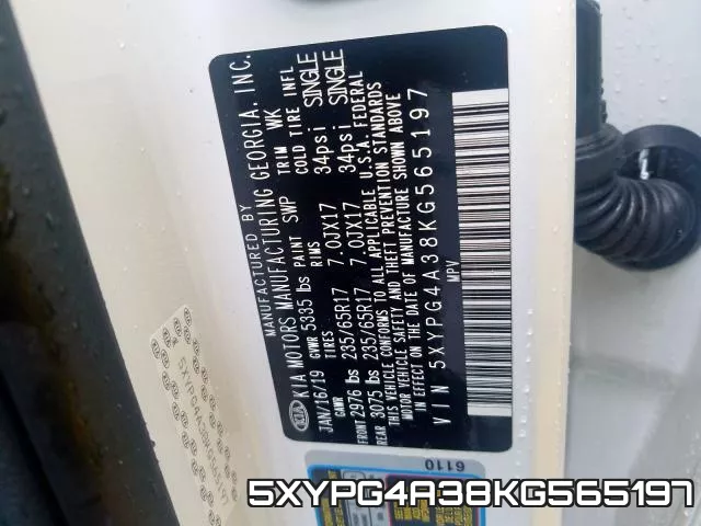 5XYPG4A38KG565197 фото 2