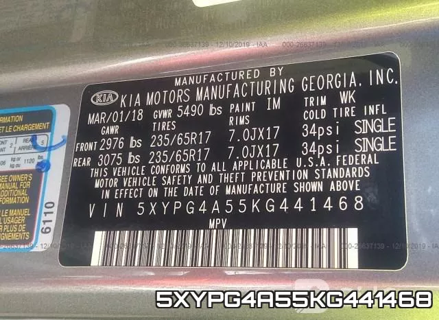 5XYPG4A55KG441468 фото 10