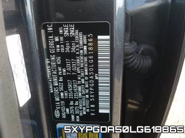 5XYPGDA50LG618865 фото 2
