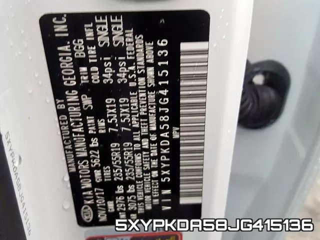 5XYPKDA58JG415136 фото 2