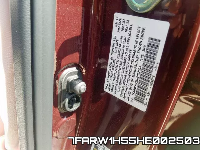 7FARW1H55HE002503 фото 2