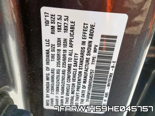 7FARW1H59HE045757 фото 2