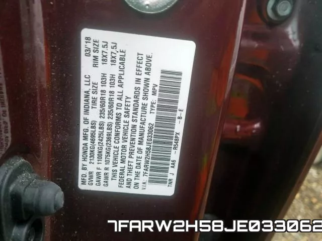 7FARW2H58JE033062 фото 2