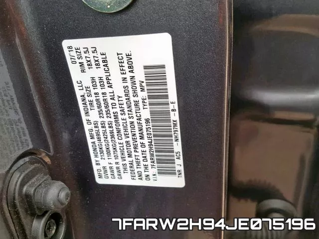 7FARW2H94JE075196 фото 2
