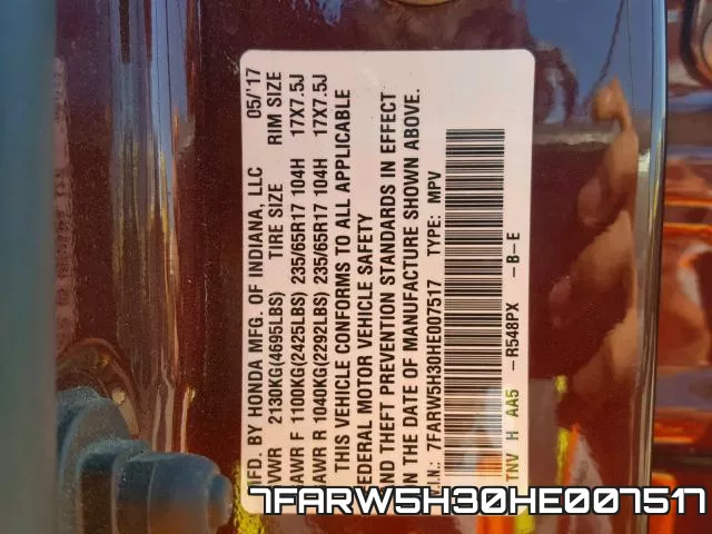 7FARW5H30HE007517 фото 2