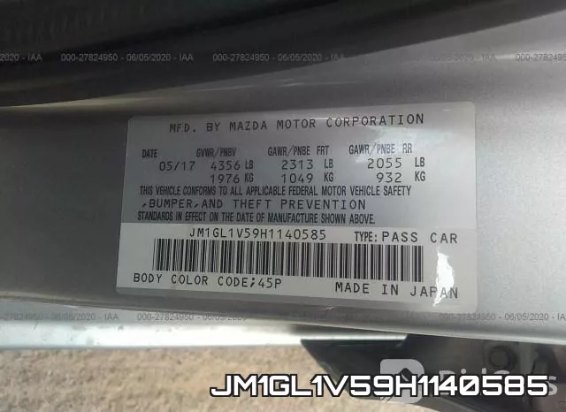 JM1GL1V59H1140585 фото 10