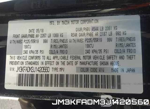 JM3KFADM3J1420560 фото 10
