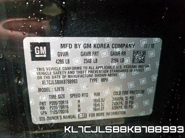 KL7CJLSB8KB788993 фото 2