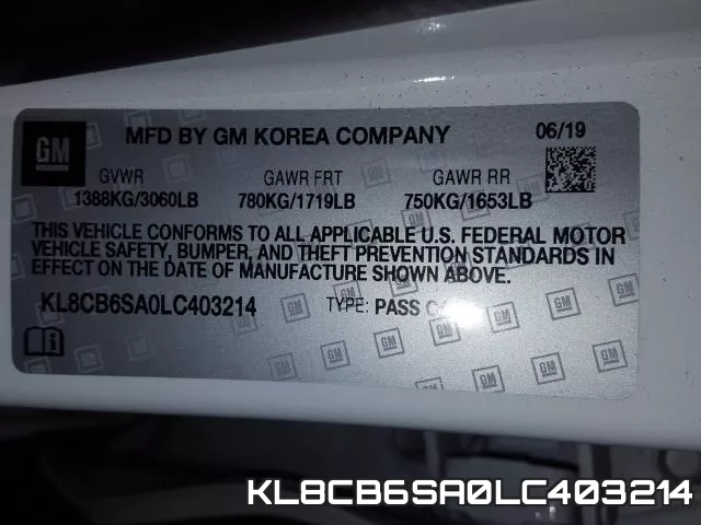 KL8CB6SA0LC403214 фото 2