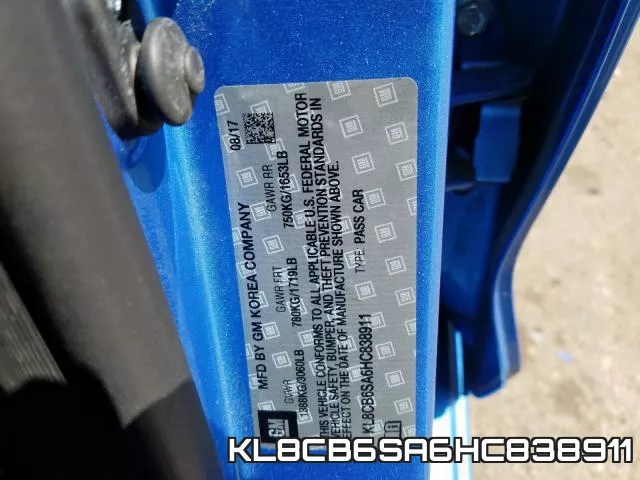 KL8CB6SA6HC838911 фото 2