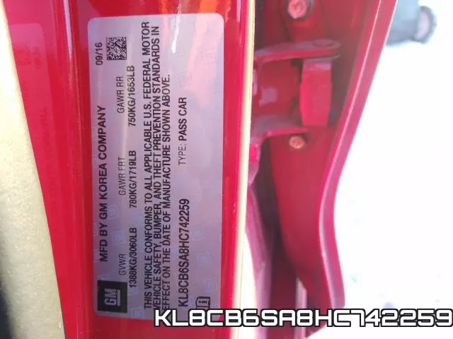 KL8CB6SA8HC742259 фото 2