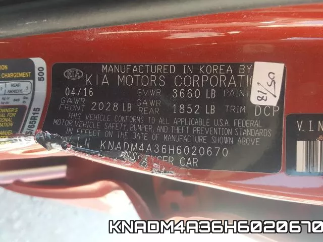 KNADM4A36H6020670 фото 2