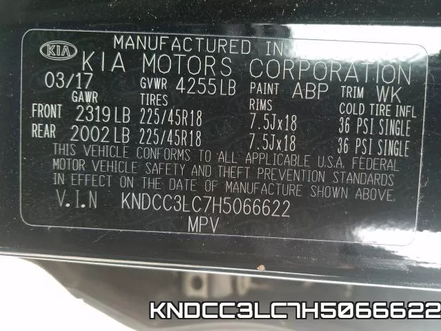 KNDCC3LC7H5066622 фото 2