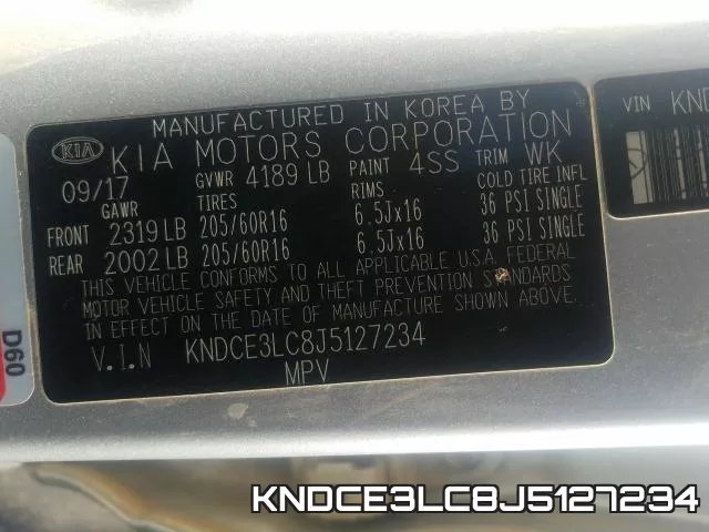 KNDCE3LC8J5127234 фото 2