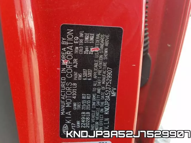 KNDJP3A52J7529907 фото 2