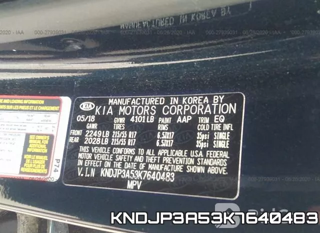 KNDJP3A53K7640483 фото 10