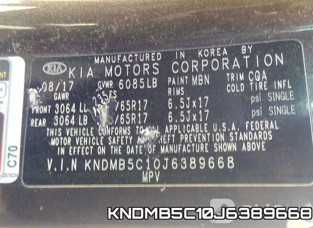 KNDMB5C10J6389668 фото 10