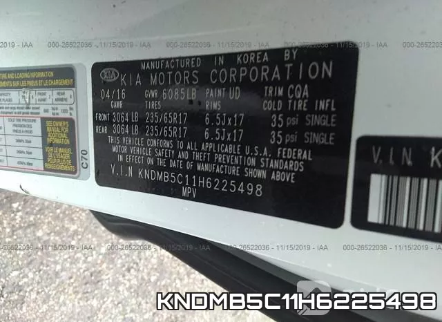 KNDMB5C11H6225498 фото 10