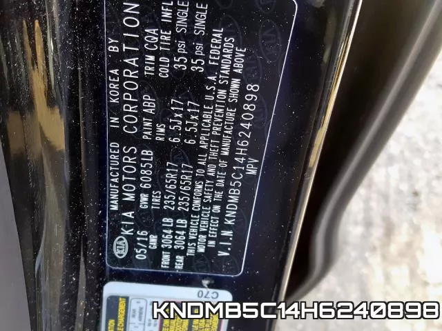 KNDMB5C14H6240898 фото 2